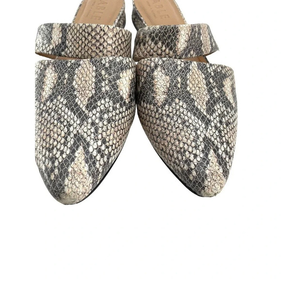 Able Joselyne Reptile Embossed Leather Pointed Toe Slip On Flats Shoes Size 8.5 - Picture 3 of 16